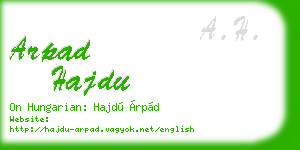 arpad hajdu business card